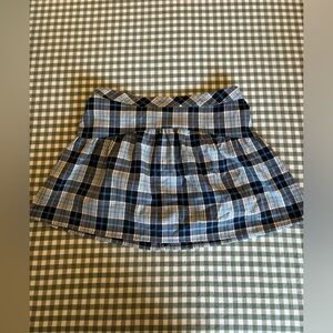 Byer California Blue, Black and White Plaid Mini Skirt